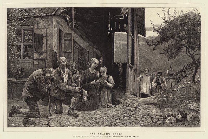 Ved dødens dør av Hubert von Herkomer