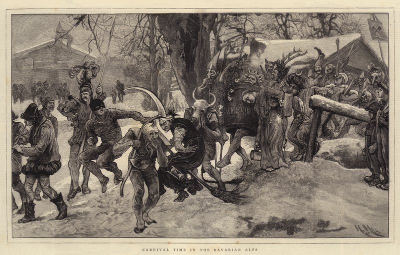 Karnevalstid i de bayerske alpene av Hubert von Herkomer