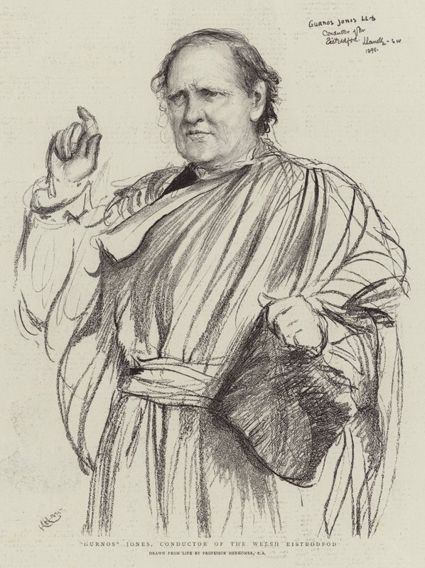 Gurnos Jones, dirigent for den walisiske Eisteddfod av Hubert von Herkomer