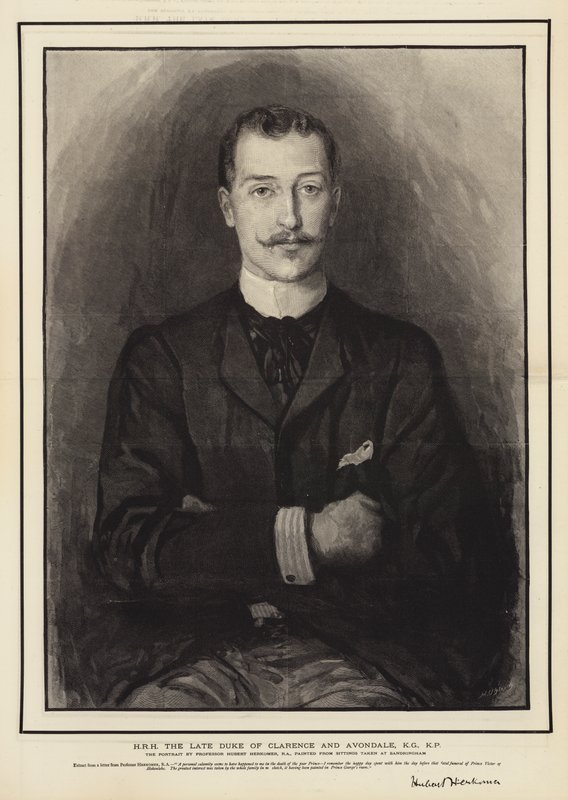 HRH den avdøde hertugen av Clarence og Avondale, KG, KP av Hubert von Herkomer