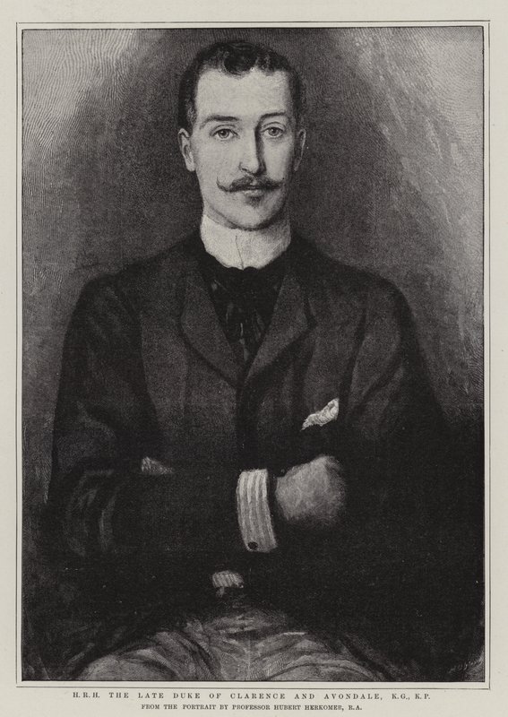 H R H den avdøde hertugen av Clarence og Avondale, KG, KP av Hubert von Herkomer