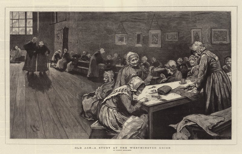 Old Age, en studie ved Westminster Union av Hubert von Herkomer