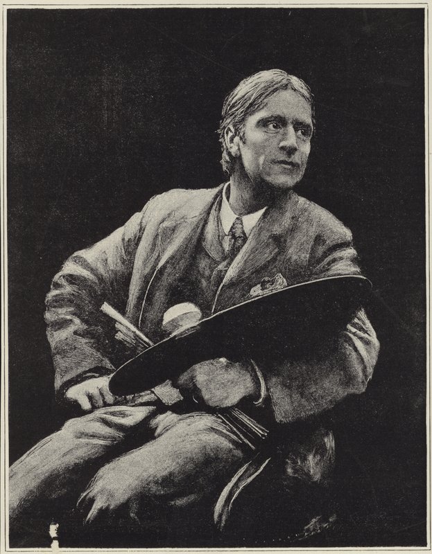 Selvportrett av den britiske kunstneren Hubert Herkomer av Hubert von Herkomer