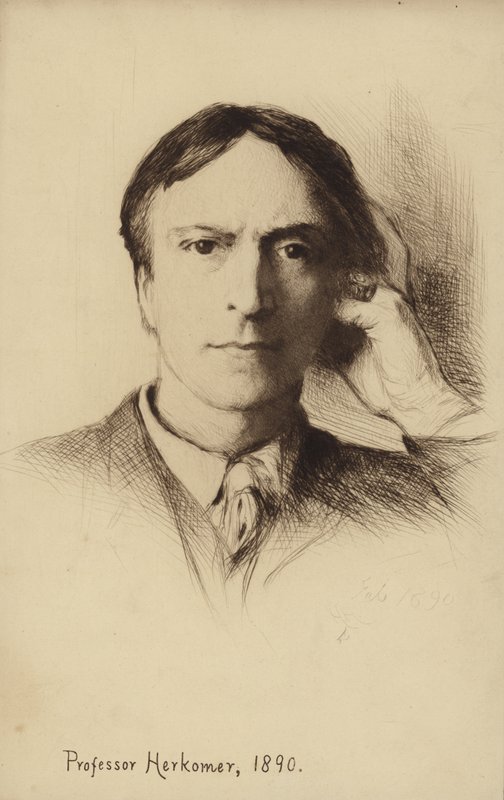 Selvportrett av den britiske kunstneren Hubert Herkomer av Hubert von Herkomer