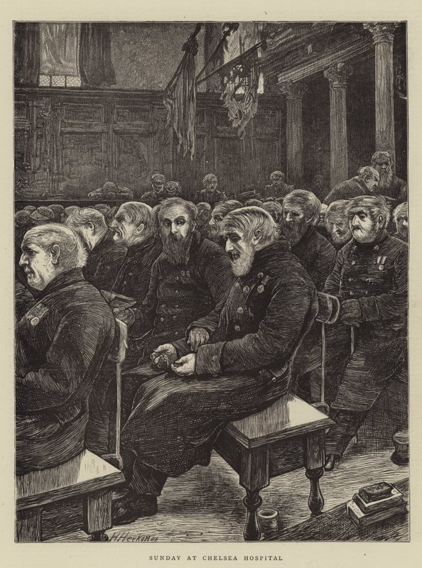 Søndag på Chelsea Hospital av Hubert von Herkomer