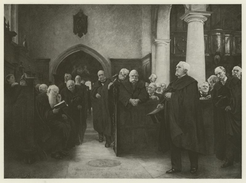 The Charterhouse Chapel (gravyr) av Hubert von Herkomer