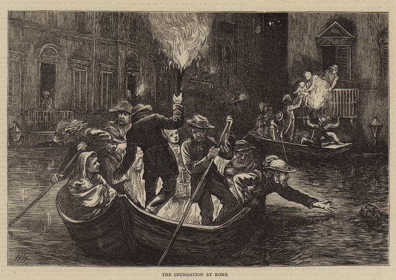 Oversvømmelsen ved Roma av Hubert von Herkomer