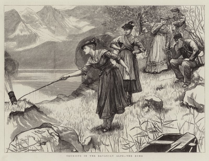Turister i de bayerske Alpene, Echo av Hubert von Herkomer