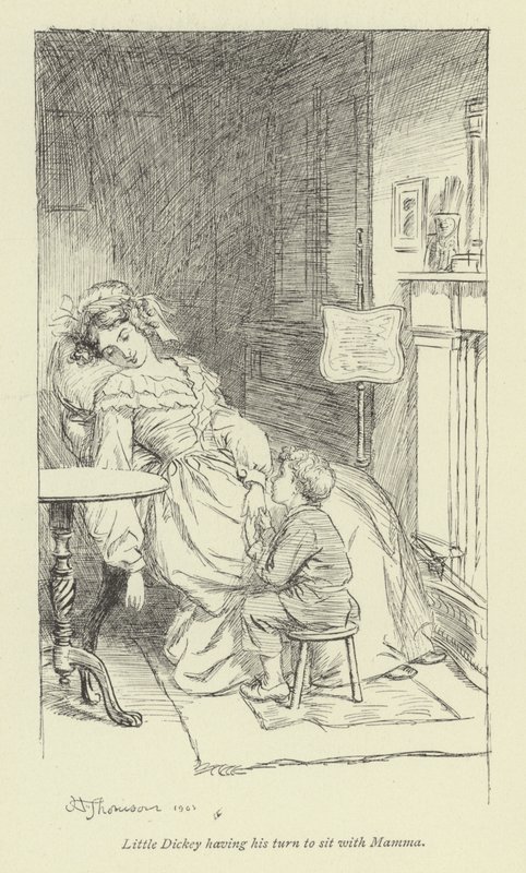 Illustrasjon for Amos Barton av George Eliot av Hugh Thomson