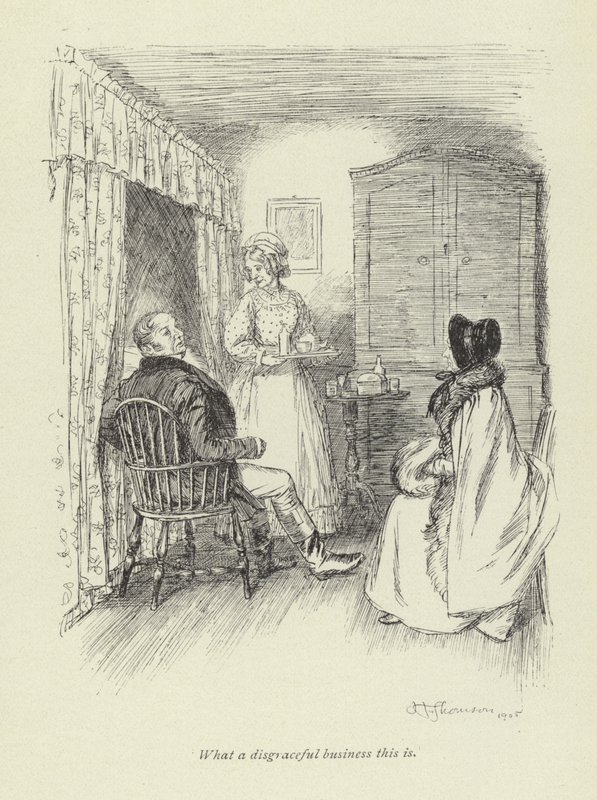 Illustrasjon for Amos Barton av George Eliot av Hugh Thomson