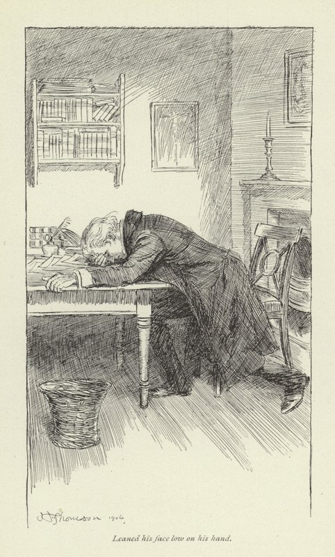Illustrasjon for Janets Repentance av George Eliot av Hugh Thomson