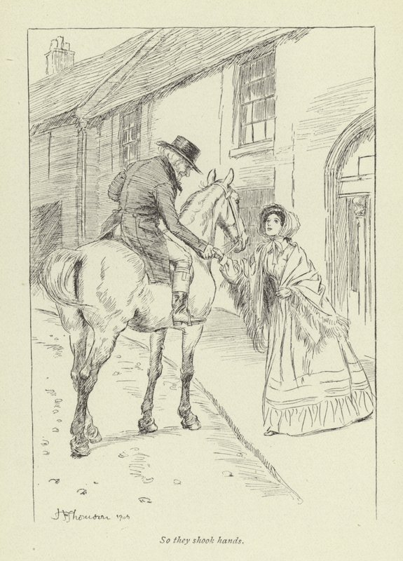 Illustrasjon for Janets Repentance av George Eliot av Hugh Thomson