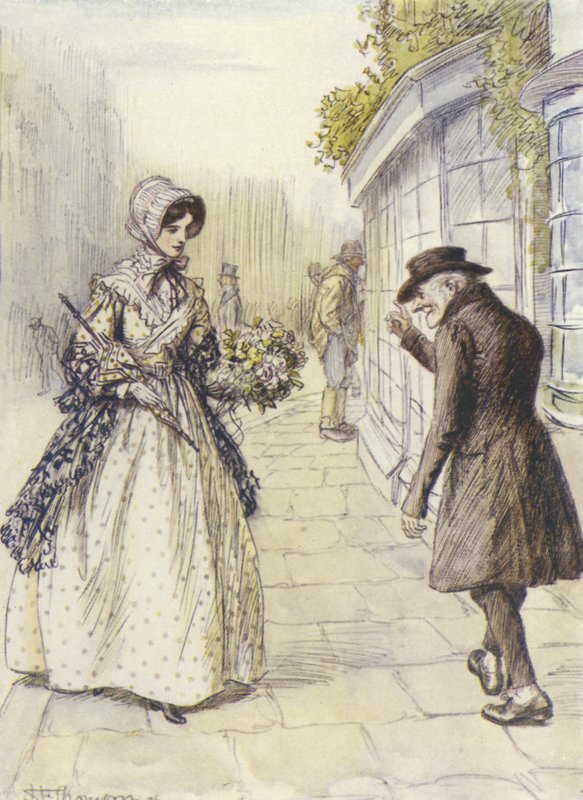Illustrasjon for Janets Repentance av George Eliot av Hugh Thomson