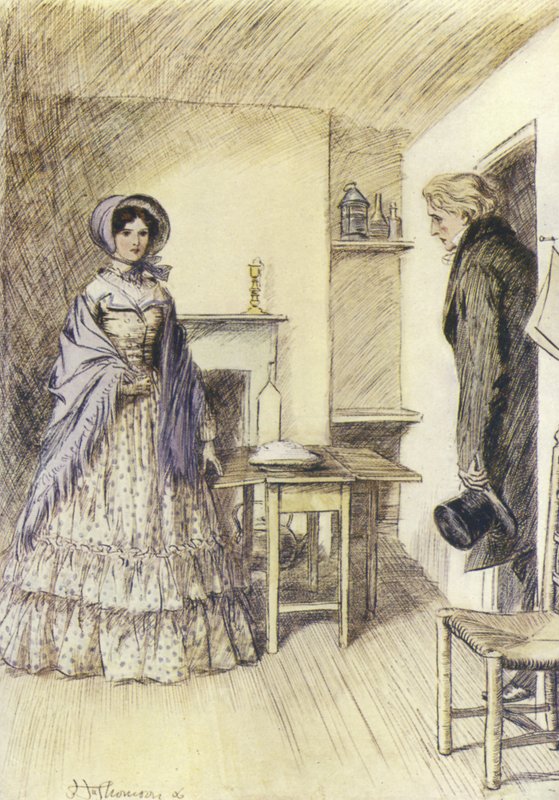 Illustrasjon for Janets Repentance av George Eliot av Hugh Thomson