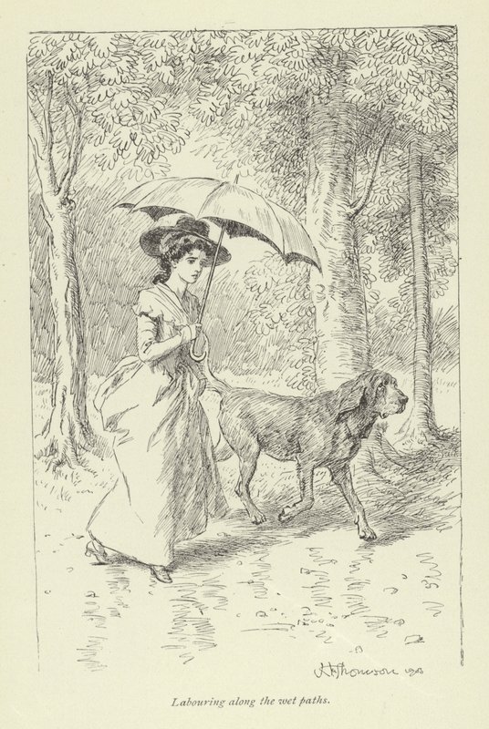 Illustrasjon for Mr Gilfils Love Story av George Eliot av Hugh Thomson