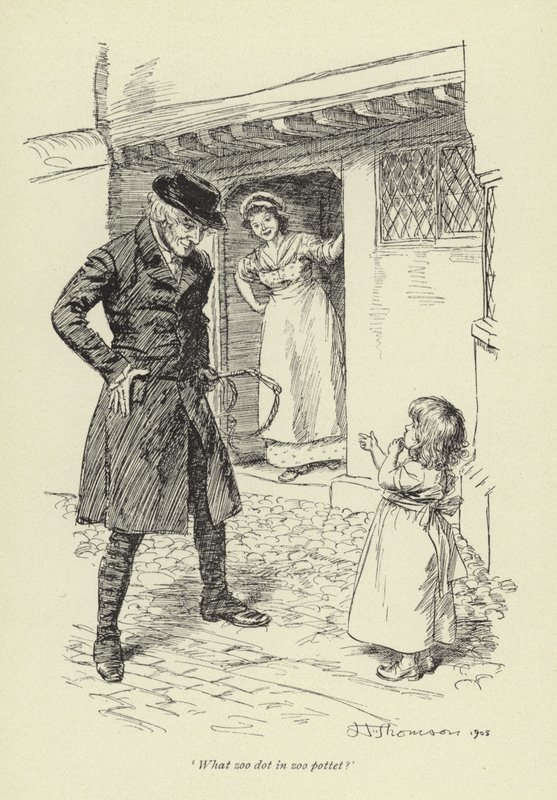 Illustrasjon for Mr Gilfils Love Story av George Eliot av Hugh Thomson