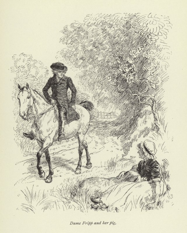 Illustrasjon for Mr Gilfils Love Story av George Eliot av Hugh Thomson
