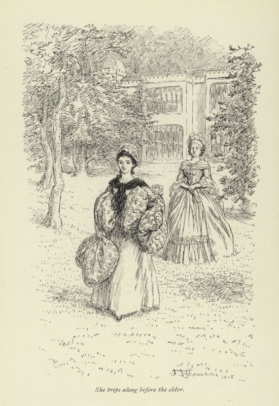 Illustrasjon for Mr Gilfils Love Story av George Eliot av Hugh Thomson