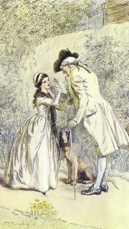 Illustrasjon for Mr Gilfils Love Story av George Eliot av Hugh Thomson