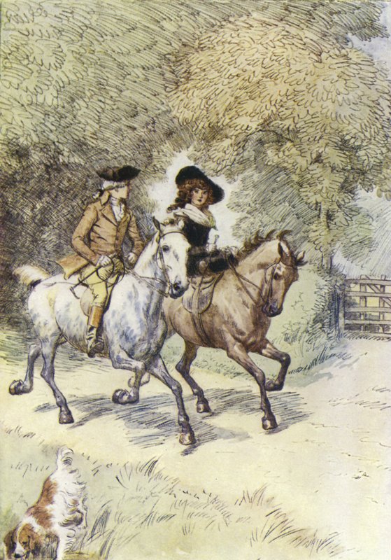 Illustrasjon for Mr Gilfils Love Story av George Eliot av Hugh Thomson
