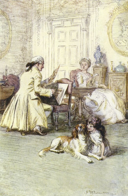 Illustrasjon for Mr Gilfils Love Story av George Eliot av Hugh Thomson
