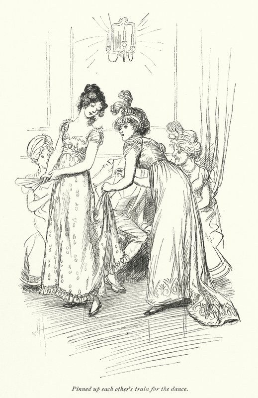 Illustrasjon for Northanger Abbey av Jane Austen (litho) av Hugh Thomson