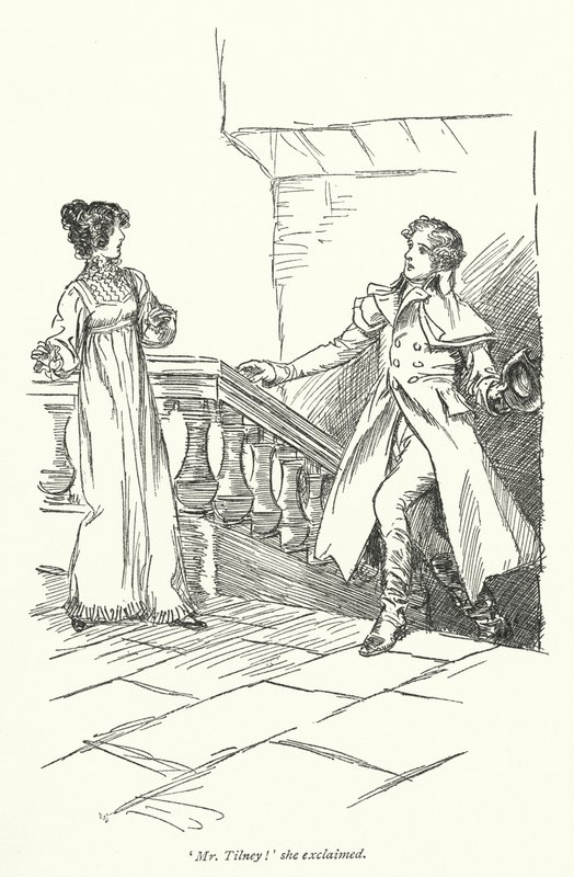 Illustrasjon for Northanger Abbey av Jane Austen (litho) av Hugh Thomson