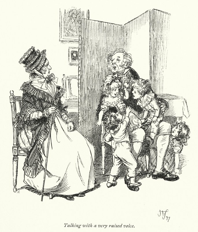 Illustrasjon for Persuasion av Jane Austen (litho) av Hugh Thomson
