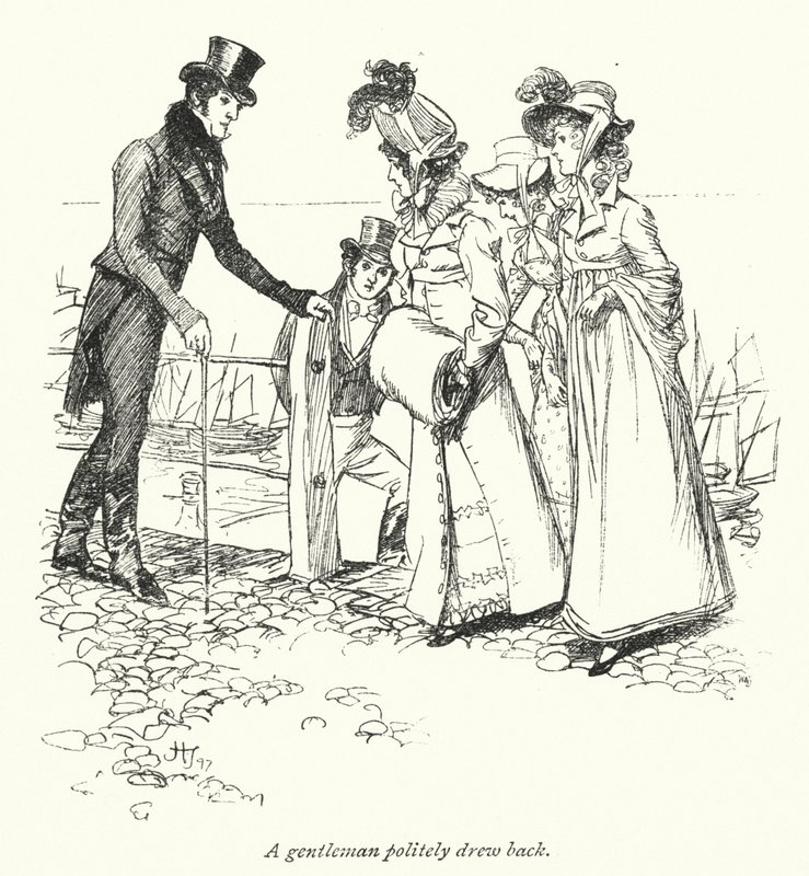 Illustrasjon for Persuasion av Jane Austen (litho) av Hugh Thomson