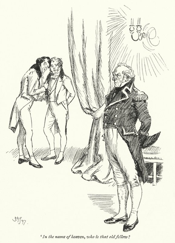 Illustrasjon for Persuasion av Jane Austen (litho) av Hugh Thomson