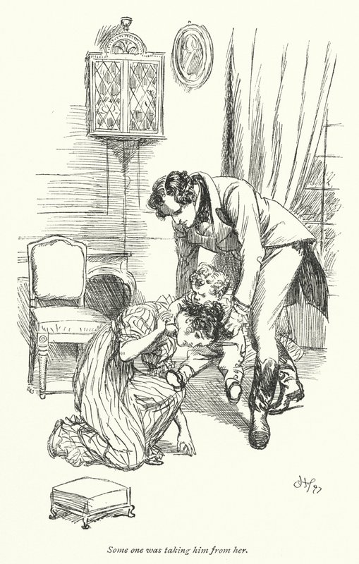 Illustrasjon for Persuasion av Jane Austen (litho) av Hugh Thomson