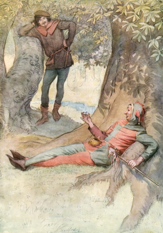 Illustrasjon for Shakespeares As You Like It av Hugh Thomson