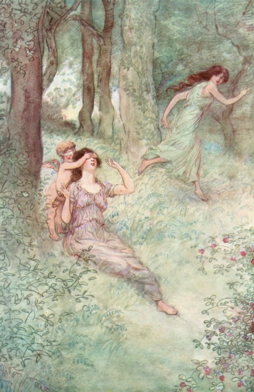 Illustrasjon for Shakespeares As You Like It av Hugh Thomson