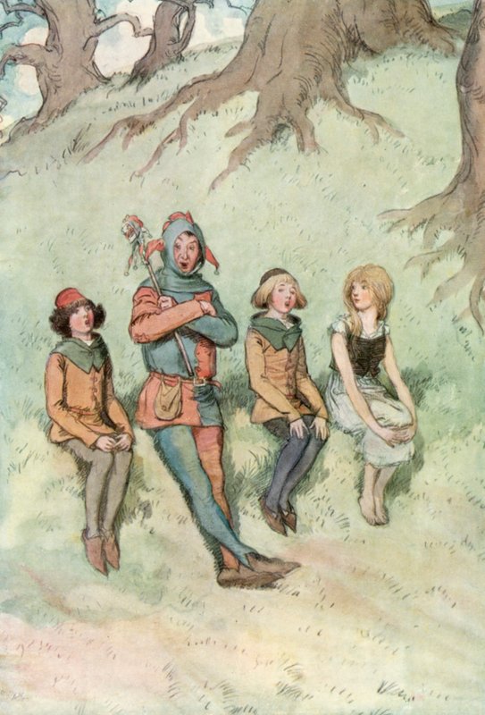 Illustrasjon for Shakespeares As You Like It av Hugh Thomson