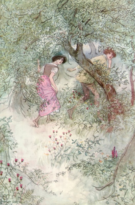 Illustrasjon for Shakespeares As You Like It av Hugh Thomson