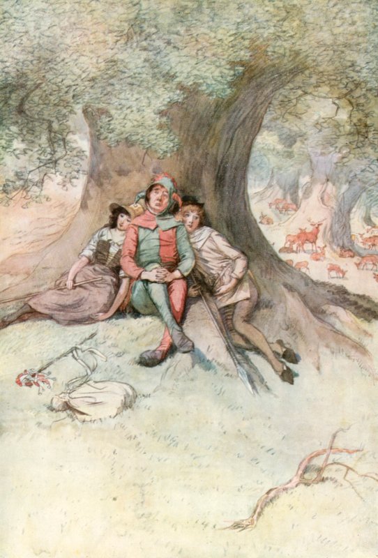 Illustrasjon for Shakespeares som du liker det av Hugh Thomson