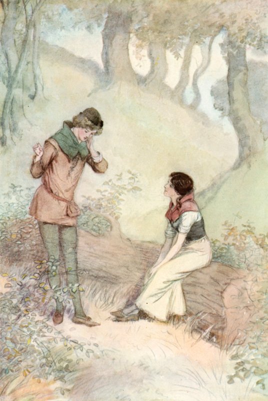 Illustrasjon for Shakespeares som du liker det av Hugh Thomson