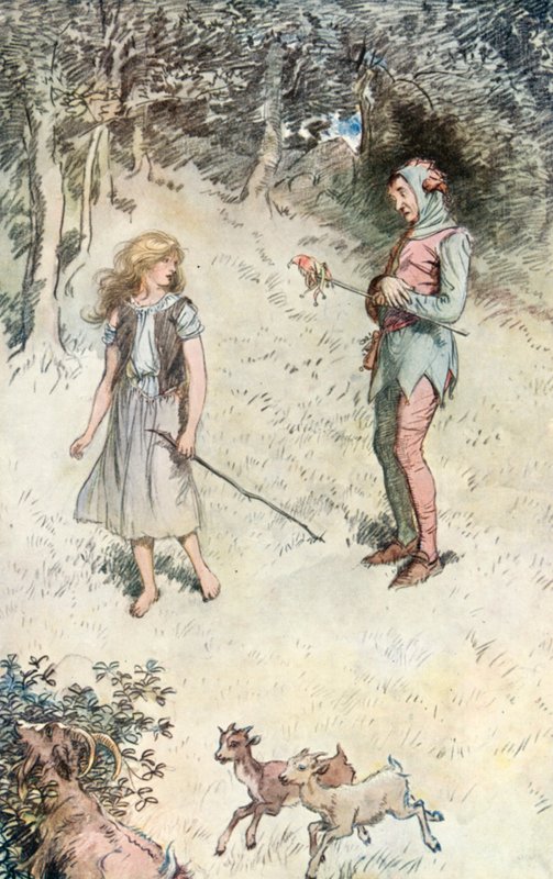 Illustrasjon for Shakespeares som du liker det av Hugh Thomson