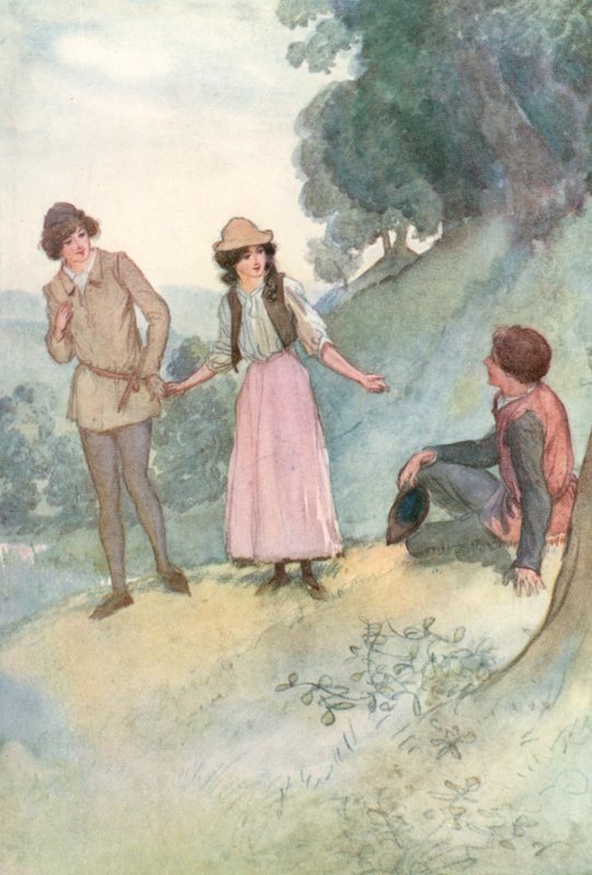 Illustrasjon for Shakespeares som du liker det av Hugh Thomson
