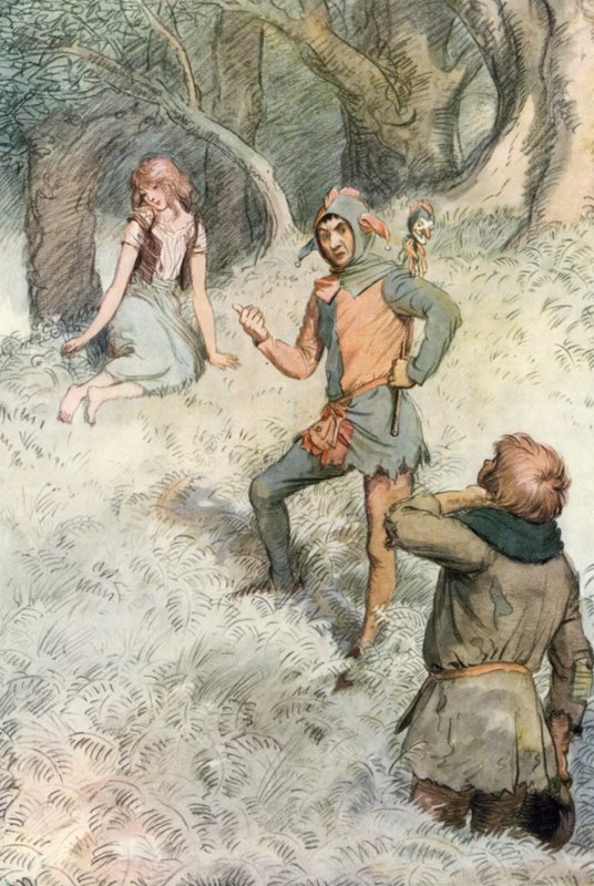 Illustrasjon for Shakespeares som du liker det av Hugh Thomson