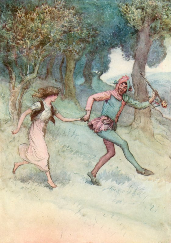 Illustrasjon for Shakespeares som du liker det av Hugh Thomson