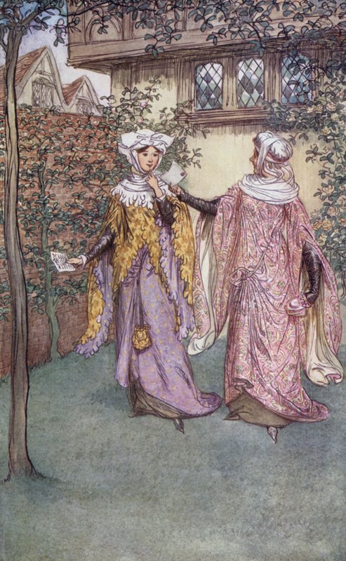 Illustrasjon for The Merry Wives of Windsor av Hugh Thomson