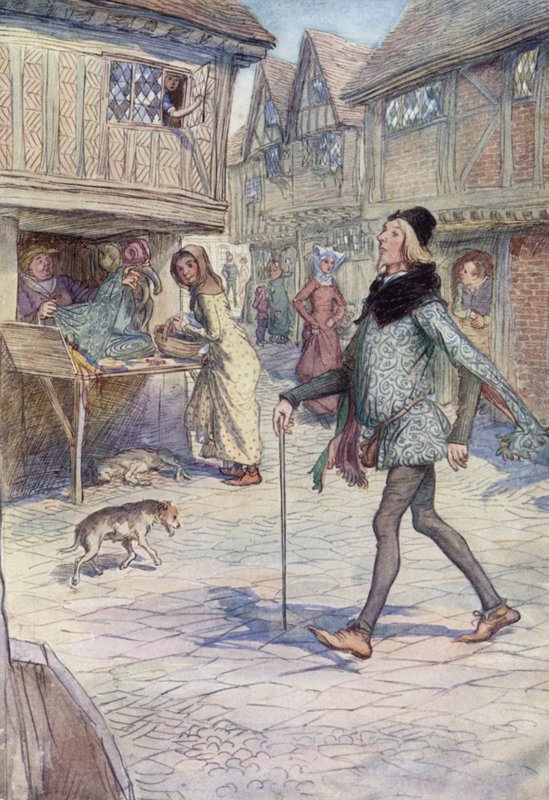 Illustrasjon for The Merry Wives of Windsor av Hugh Thomson