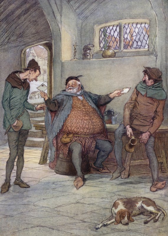 Illustrasjon for The Merry Wives of Windsor av Hugh Thomson
