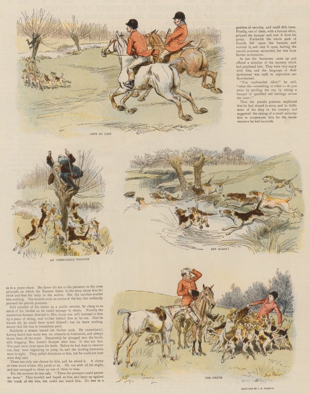 Red Herrings av pakkepost (chromolitho) av Hugh Thomson
