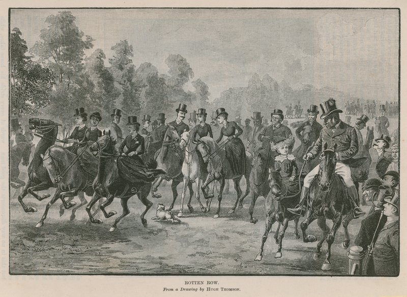 Rotten Row, Hyde Park, London av Hugh Thomson