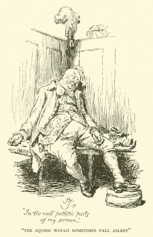 The Squire ville noen ganger sovne (gravering) av Hugh Thomson