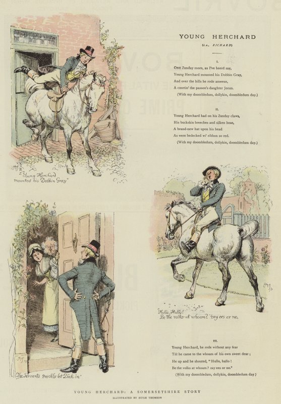 Young Herchard, a Somersetshire Story (chromolitho) av Hugh Thomson