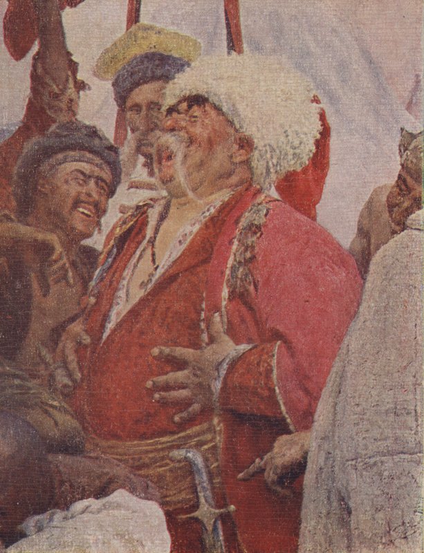 Detalj fra maleriet The Reply of the Zaporozhian Cossacks to Sultan Mehmet IV, 1891 av Ilya Efimovich Repin
