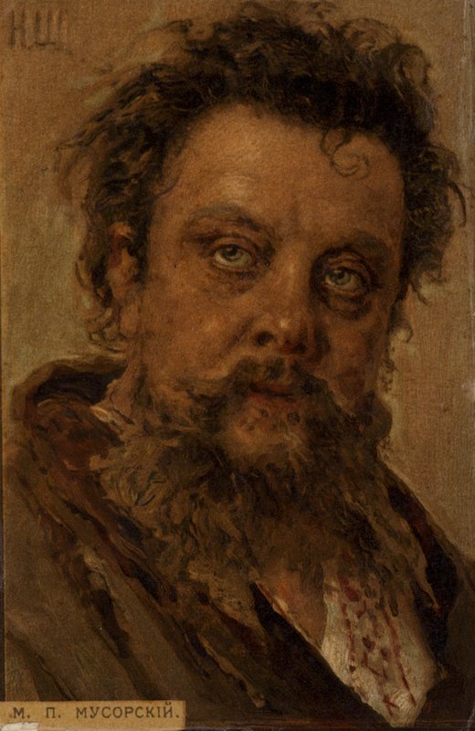 Modest Mussorgsky , russisk komponist av Ilya Efimovich Repin